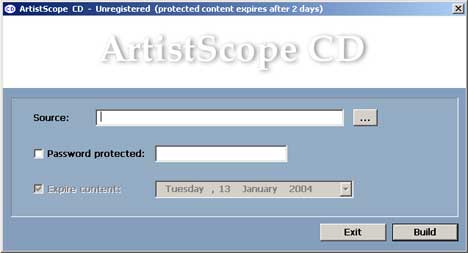 Click to view ArtistScope CD Protection 2.0 screenshot