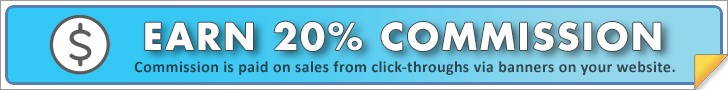 Affiliate banners earn 20% commissions