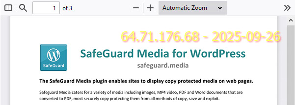 Safeguard Media PDF viewer and watermark