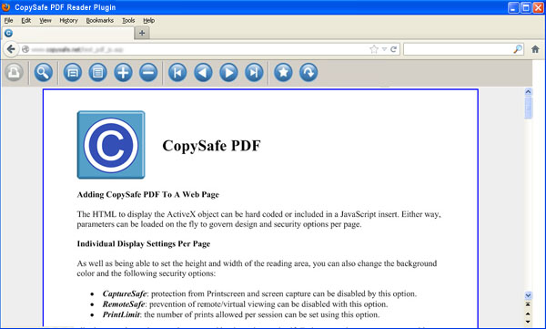 CopySafe PDF Reader Plugin
