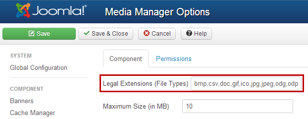 Joomla manager