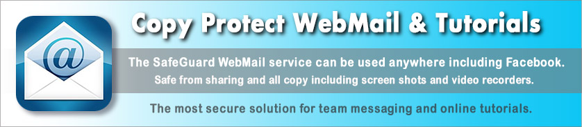 Copy protect mail, team messages and online tutorials