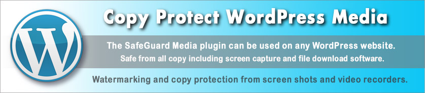 Copy protection for media on WordPress web pages and posts