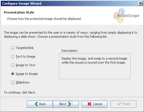 Use the configuration wizard to set protection properties